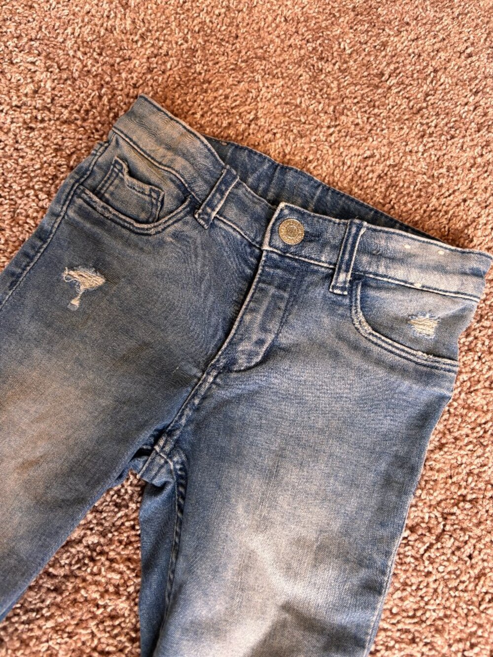 H&M Distressed Skinny Jeans Medium Wash